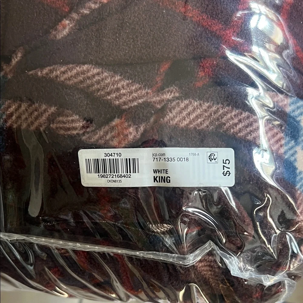 Home Bedding Basic Comfort Mattress Pad - Burgundy and Blue Plaid